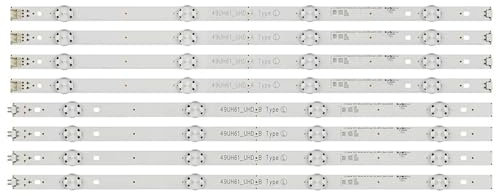 AMAUPCKCA Lámpara de Tira de LED for iluminación Trasera de TV for LG 49UH610V 49UH61_UHD_A/B LG Innotek 15.5Y 49 Pulgadas 49UH61_UHD_A/B Type_Rev0.1_160118