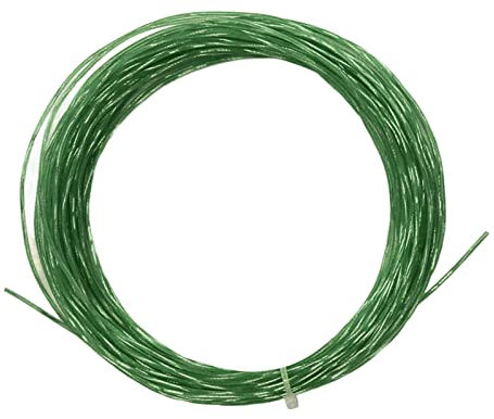 TIKATARER Cadenas de Tenis, 12.2m 1.30 Mm Elástico Nylon Tennis Raquet Wire Cuerca de Tenis Raquetas Cuerda para Reemplazar la Línea Dañada la Raqueta (Green)