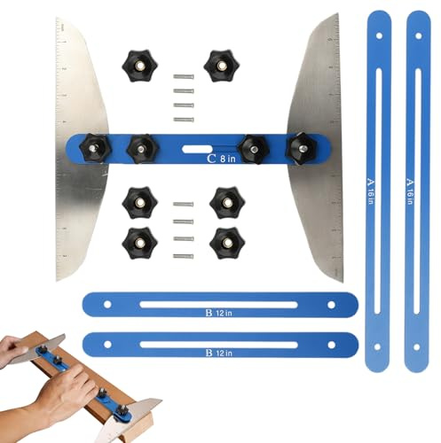 GkgWuxf Treppenprofillehre – Treppenmesswerkzeug für Zuhause, multifunktionales Klapplineal, 27,9–152,4 cm verstellbare Länge, hochpräzises Regal-Layout-Gadget für Profis