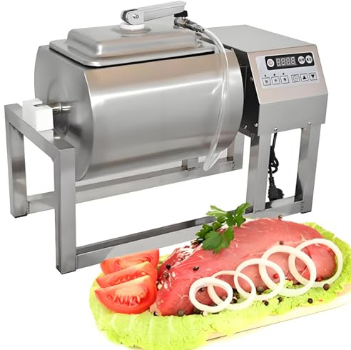 ZyKnaurral 18 L/36 Lb Kommerzielle Vakuum-Fleischmarinademaschine Aus Edelstahl Für Gemüse/Meeresfrüchte/Steak, Vakuum-Tumbler-Marinator Mit Bidirektionaler Rotation