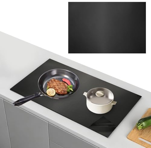 prota 54 x 90cm Große Induktionskochfeld Schutzmatte, Silikon Induktion Schutzmatte, Magnetisch Induktionsschutzmatte Multifunktionale Silikonmatte Wärmeisolierte Pad für Induktionsherd