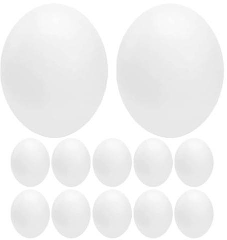 Ciieeo 12 Künstliche Vogeleier aus Stabilem Kunststoff Realistische Bruteier Simulation für Papageien und Finken Naturgetreue Nistsimulation für Kleine Vögel
