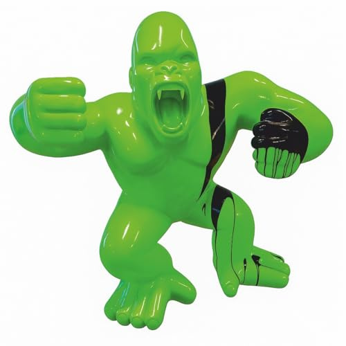 Casa Padrino XXL Deko Skulptur Gorilla AFFE Grün/Schwarz H. 180 cm - Garten Figur