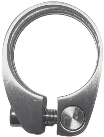 TIBROMTACK Titanium Alloy Bicycle Seat Clamp, 34.9mm(1.37inch)/ 28.6mm(1.13inch) Lightweight High Strength Bike Seat Clamp for Bike Seat Posts, Durable & Comfortable Riding (34.9MM)