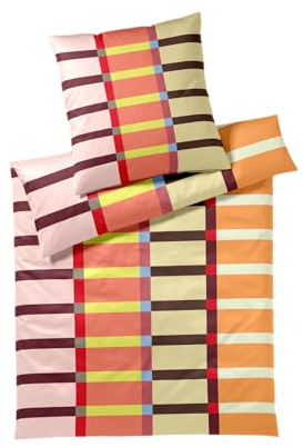 Remember Bettwäsche Bari 135 x 200 cm – Mako-Satin Bettwäsche Set aus 100% Baumwolle, 2-teilig mit Reißverschluss, farbenfrohe Designer Bettwäsche, atmungsaktiv & temperaturausgleichend