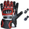 German Wear Motorradhandschuhe Motorrad Biker Handschue Lederhandschuhe in 3X Farben, Größe:10=XL, Farbe:Rot
