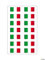 StickersLab - 14 Adesivi Bandiera Italiana in Vinile Ultra Resistente per Moto Vespa Auto Fiat 500 Casco 3,5cm x 1cm