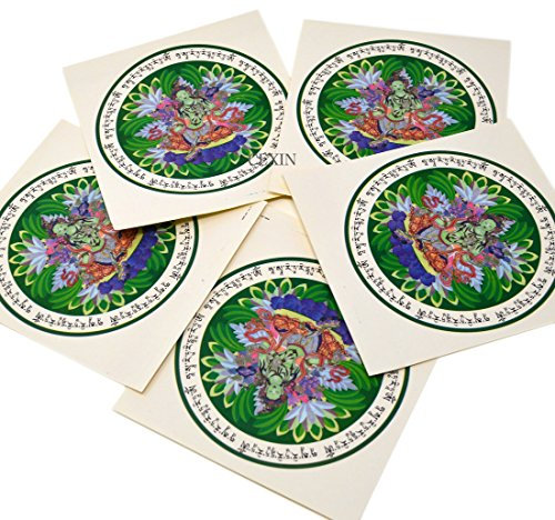 Cexin 2018 Fengshui grüne Tara-Fenster-Amulett mit rotem Schnur-Armband W3322