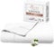 Pizuna 100% Cotton Flat Sheets Double White, 400 Thread Count Long Staple Cotton Bed Sheets Double 230x280 cm, Soft Sateen Weave Top Sheet Double (Cotton Double Flat Sheet White)