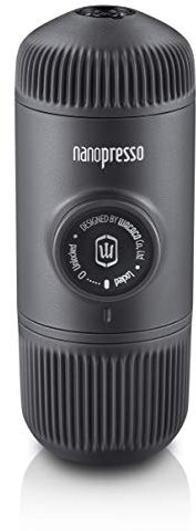 WACACO Nanopresso - Mini máquina de espresso portátil con adaptador para viaje, camping, oficina, color negro