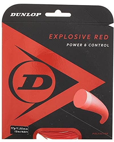 Dunlop Explosive Rote Tennissaite, 16g-1.30mm, 12m Satz