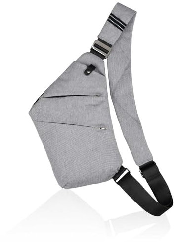 BROADREAM Umhängetaschen Herren - Anti-Diebstahl Sling Chest Crossbody Bag, Wasserfeste Bauchtasche Mehrere Taschen Schultertasche, Sicherheitstasche Brusttasche Reise für Männer und Frauen