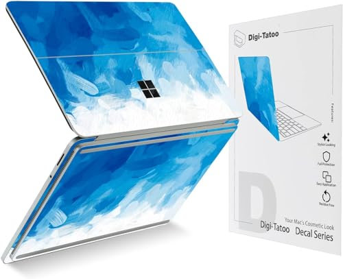 Digi-Tatoo Ultra Thin Protective Cover Skin Decal Sticker for 2023 Microsoft Surface Laptop Studio 2, Easy Apply, Anti-Scratch, Residue Free Vinyl Skin [Blue Paint]