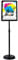 HUAZI A4 Sign Stand Floor Sign Holder Both Vertical & Horizontal View Displayed,Snap-Open Frame with Safety Corner for School Church Business Show,Black