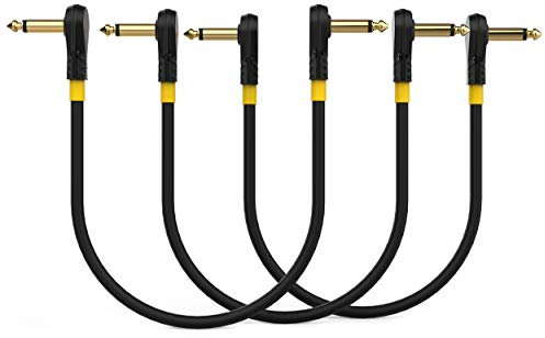 Monkey Loop Pro Link Pedal Guitar Patch Cable 10 cm Jack acodado a Jack acodado Pack 3