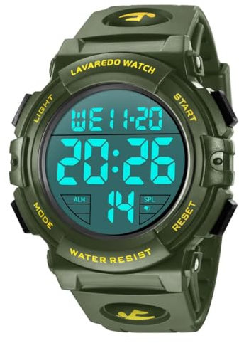 BEN NEVIS Herren Uhren Digital Sport Outdoor Armbanduhr 5 ATM wasserdichte Uhr mit Alarm/Kalender/Stoppuhr/Stoßfest