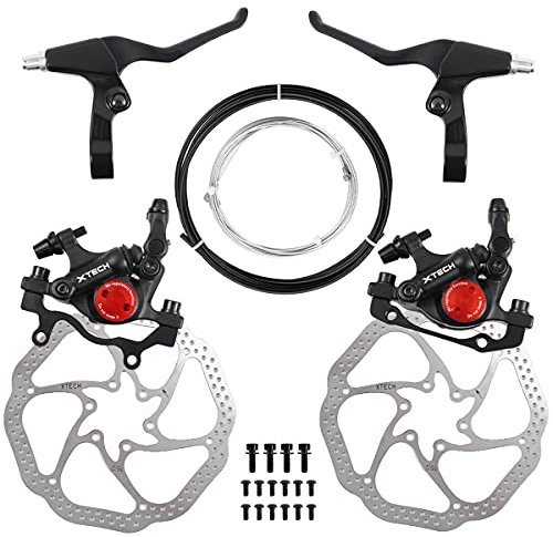ShenZhenShiShiLiLanTianKeJiYouXianGongSi CNC hydraulische Scheibenbremse Fahrrad, Fahrrad-Scheibenbremsen-Set vorne und hinten, hydraulische Bremse Fahrrad aus Aluminiumlegierung für MTB Mountainbike,