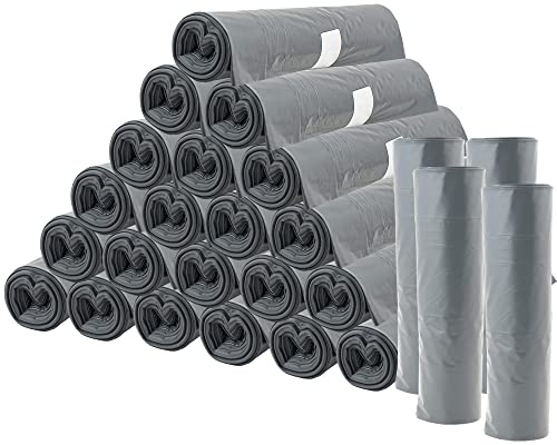 siwitec Müllsack 60 l in Grau, 25 Rollen à 10 Müllsäcke, extra stark, reißfeste Müllbeutel