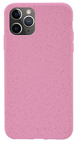 4-Ok iPhone 11 Pro Case Eco-Friendly Biodegradable Protective Case Made with Plants Zero Waste Compostable Anti-Shock Resistant Soft Sustainable Case Compatible with iPhone 11 Pro Pink