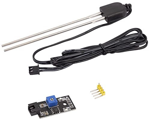 AZDelivery Sensor de humedad del suelo, detector de humedad y medidor de humedad vegetal con sonda resistente a la corrosión para sistema de riego automático compatible con Arduino y Raspbery Pi