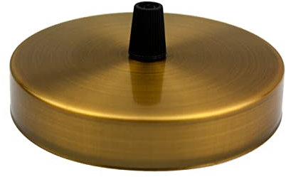 LEDSone Ceiling Rose Pendant Cable Grip Clamp Plate for Light Fitting Hanging Lamp,100mm Black Colour Full Set UK Stock (Yellow Brass)