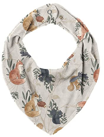 NAME IT Jungen NBMWILLIT Wool Scarf BIB XXIII Lätzchen, Moonbeam/AOP:AOP, ONE Size
