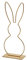 NaDeco Metallring Hase mit Fuß, in vielen Farben und Größen wählbar | Hasen Deko | Tischdeko Ostern | Dekoring | Osterdeko | Bastelring | Frühlings-Dekoration, Farbe:Gold, Größe:Hasenohr 29cm