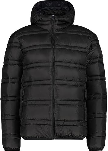 CMP - Herrenjacke mit Kapuze und Druckknöpfen, Schwarz, 58