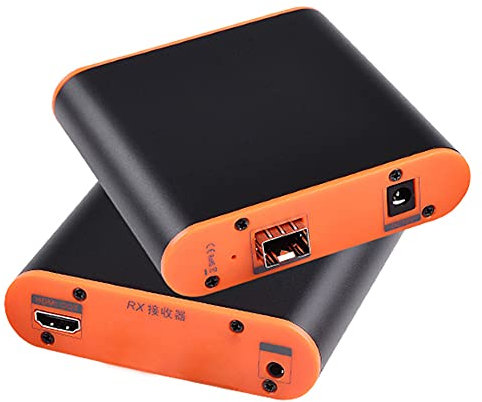 Topiky HDMI-LWL-Extender, 1080P Singlemode SC/FC 20 Km-Sender, Plug-and-Play (EU-Stecker)