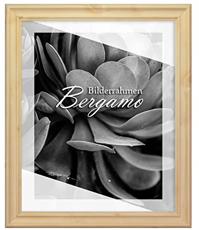 BIRAPA Bergamo Bilderrahmen vintage Holz- Optik - Bilder Rahmen 33x46 cm - Fotorahmen Glas antireflex Plexiglasscheibe - Wanddeko Fotowand Fotogeschenke