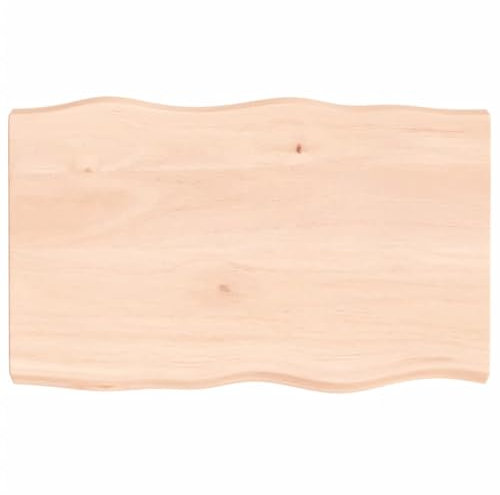 vidaXL Tischplatte, Holzplatte für Tisch Esstisch Couchtisch, Massivholzplatte Handgefertigt mit Baumkante, Ersatztischplatte, 80x50x(2-6) cm Massivholz Unbehandelt