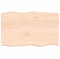 vidaXL Tischplatte, Holzplatte für Tisch Esstisch Couchtisch, Massivholzplatte Handgefertigt mit Baumkante, Ersatztischplatte, 80x50x(2-6) cm Massivholz Unbehandelt