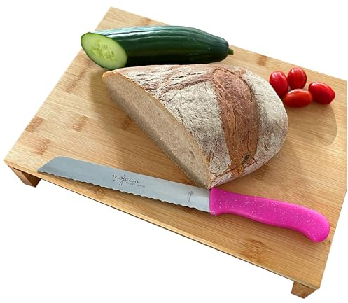 Brotmesser Wellenschliff Made in Solingen ECHT SCHARF Sägemesser Brotschneidemesser Rostfrei Pink 8 Zoll