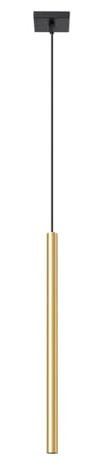 Sollux Pastelo Moderne schlanke Hänge-Deckenleuchte, poliertes Gold, 1 x G9