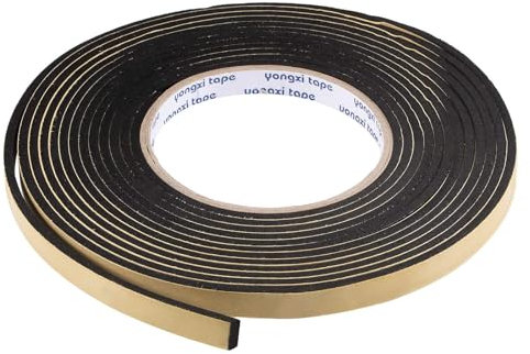 Recogwood Sealing Foam Tape 10mm(W) x 3mm(T) x 5M/16.4ft(L), Self Adhesive Weather Strip for Window Door Insulation