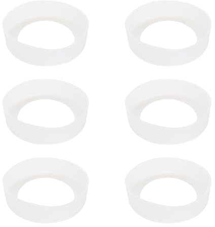 Oedema 6PCS 70mm Clear Silicone Water Bottle Boot | Heat-Resistant, for Tumbler Protector, Bar Coasters, Anti-Slip Cap, 2mm Thickness