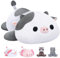 Mewaii Weighted Plüsch Grau Kuh Kuscheltier 58cm,1.8kg (4.0 lbs) Kawaii Plüschtiere für Kinder,Komfortabel und Kuschelig, Kuscheltiere für Frauen und Männer