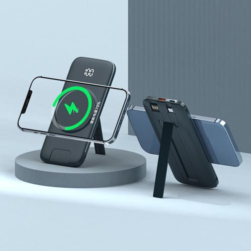 20000mAh Power Bank with Built in 4 Cable Cell Phone External Battery Packs Portable Charger Battery Backup Compatible with Phones Tablets And Laptops, Dark Blue