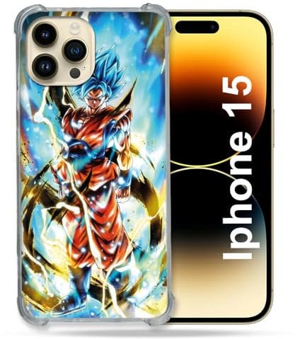 Cokitec Reinforced Case for iPhone 15 (6.1) Manga Dragon Ball Sangoku White