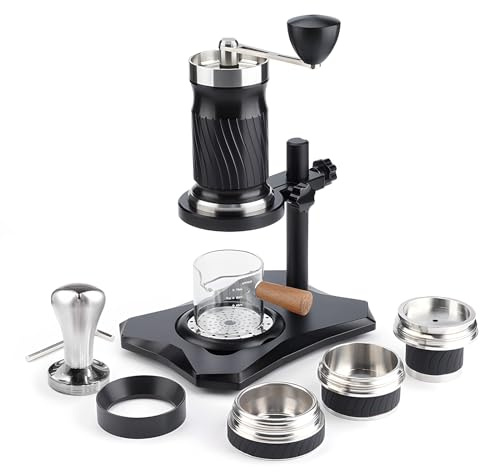 YIWEOG Tragbare Espressomaschine, 9–12 Bar, Variabler Druck, manuell betrieben, kompakte Reisekaffeemaschine, tragbare manuelle Espressomaschine mit