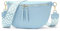 Vezluax 30x20cm Cross Body Bumbags for Ladies Large Bum Bag Stylish Waist Packs Women's Bumbag Fanny Pack for Women Belt Bag with Wide Strap Blue