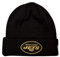 New Era New York Jets NFL Metallic Logo Cuff Knit Schwarz Gold Beanie-Mütze - One-Size