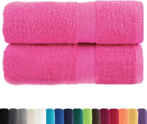 vidaXL Premium Waschhandtücher SOLUND 2 Stück Rosa 30x30 cm 600 g/m²