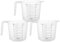 ASelected 3pk Plastic Measuring Jugs 1 Litre, Clear Measuring Cup with Handle Plastic Jugs with Easy-to-Read Measurements for Kitchen Baking with Measuring Scale Easy Pour