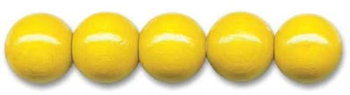 Holzperlen Ø 12 mm ·35 Stück ·Loch 2,5 mm · gelb