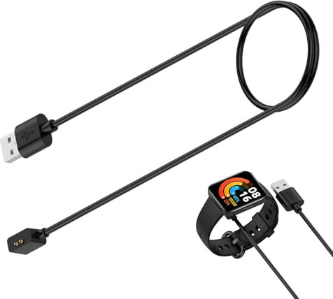 Cerioll Caricatore Per Smartwatch, Cavo Di Ricarica USB Da 1m Per Smartwatch, Cavo USB Magnetico A 2 Pin Con Xiaomi Redmi Watch 3/Redmi Watch 2 Lite/Smart Band Pro/Mi Band 7 Pro