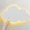 Kinderzimmer LED Wandleuchte mit Touch Schalter Wandlampe Innen Cartoon Wolken Wandbeleuchtung Festverdrahtete Nacht Licht Mädchen Nachttischlampe 12W 3000K/4000K/6000K Babyzimmer (Weiß,Warmes Licht)