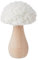 BUTLERS Deko-Pilz mit Plüsch 12cm Buchenholz -Woody Forest- Holzpilz Dekoaufsteller | Herbstdeko Herbstliche Pilz Deko Figur | Moderne und rustikale Dekoration für Herbst, Winter, Weihnachten