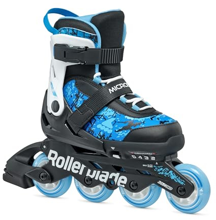 Rollerblade MICROBLADE SL, Inline-Skates für Jungen, Fitness Inliner, Schwarz/Himmelwasser