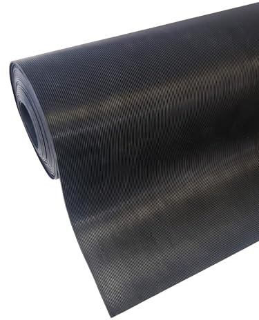 diconfa ÖLBESTÄNDIGE Feinriefenmatte Gummimatte 3mm stark - BREITE 0,2m bis 1,2m - LÄNGE 0,05m bis 10m - Auswahl 1,2m x 3m (1200mm x 3000mm) - NBR Benzin-fest Werkbank Auto-Werkstatt Garage